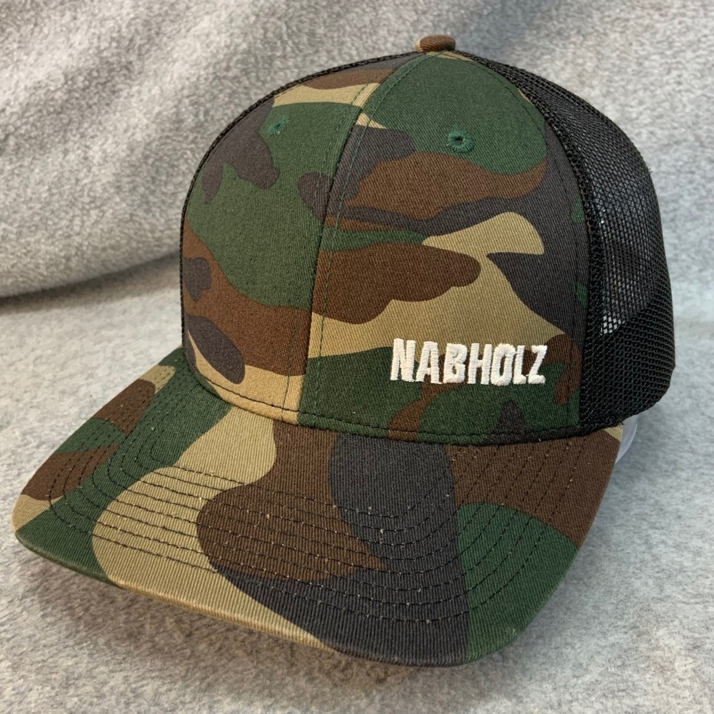 Nabholz Logo Mens Camo Outdoor Cap Trucker Hat Snapback OC771 One Size